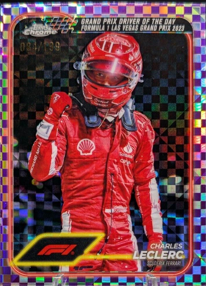 Charles Leclerc [Checker Flag Purple Refractor] #179
