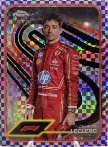Charles Leclerc [Checker Flag Purple Refractor] #3