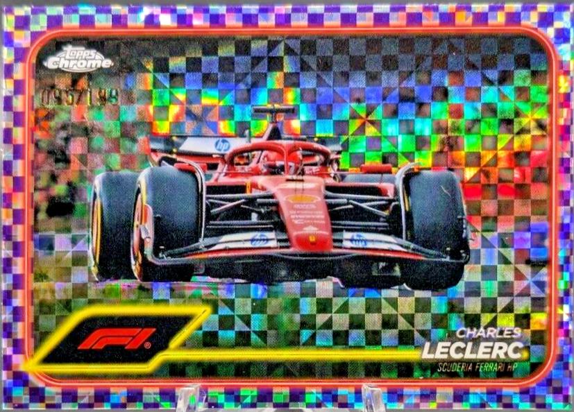 Charles Leclerc [Checker Flag Purple Refractor] #75