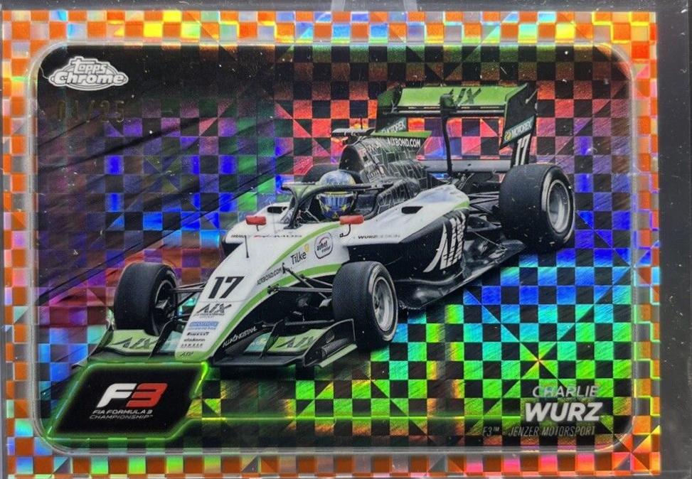 Charlie Wurz [Checker Flag Orange Refractor] #130