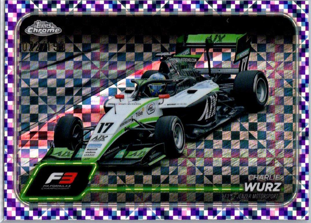 Charlie Wurz [Checker Flag Purple Refractor] #130