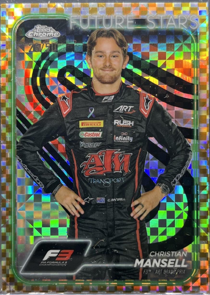 Christian Mansell [Checker Flag Gold Refractor] #64