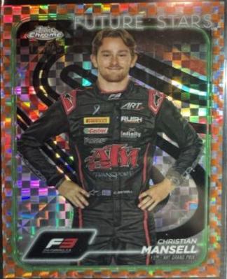 Christian Mansell [Checker Flag Orange Refractor] #64