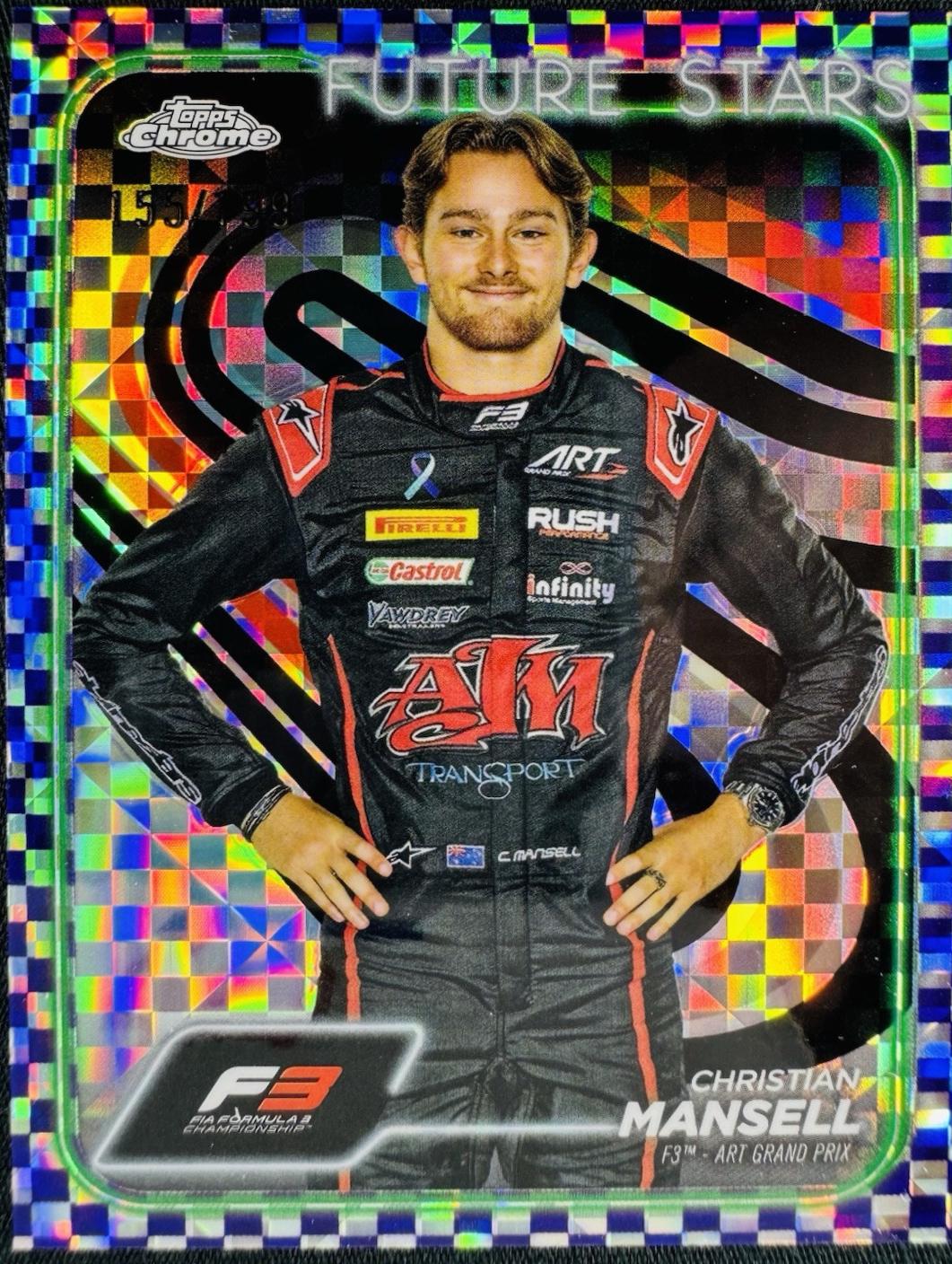 Christian Mansell [Checker Flag Purple Refractor] #64