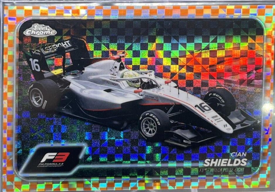 Cian Shields [Checker Flag Orange Refractor] #129