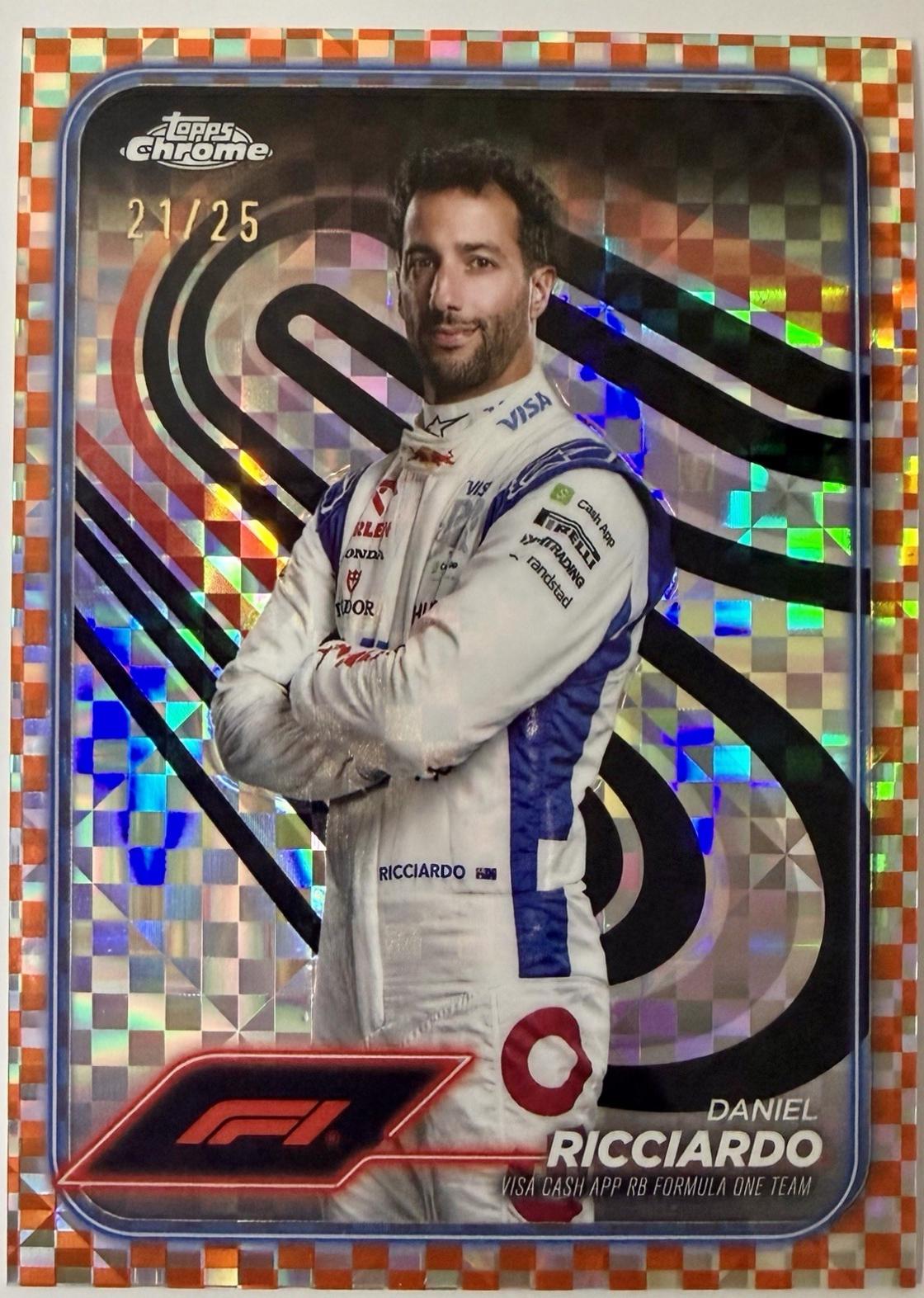 Daniel Ricciardo [Checker Flag Orange Refractor] #18