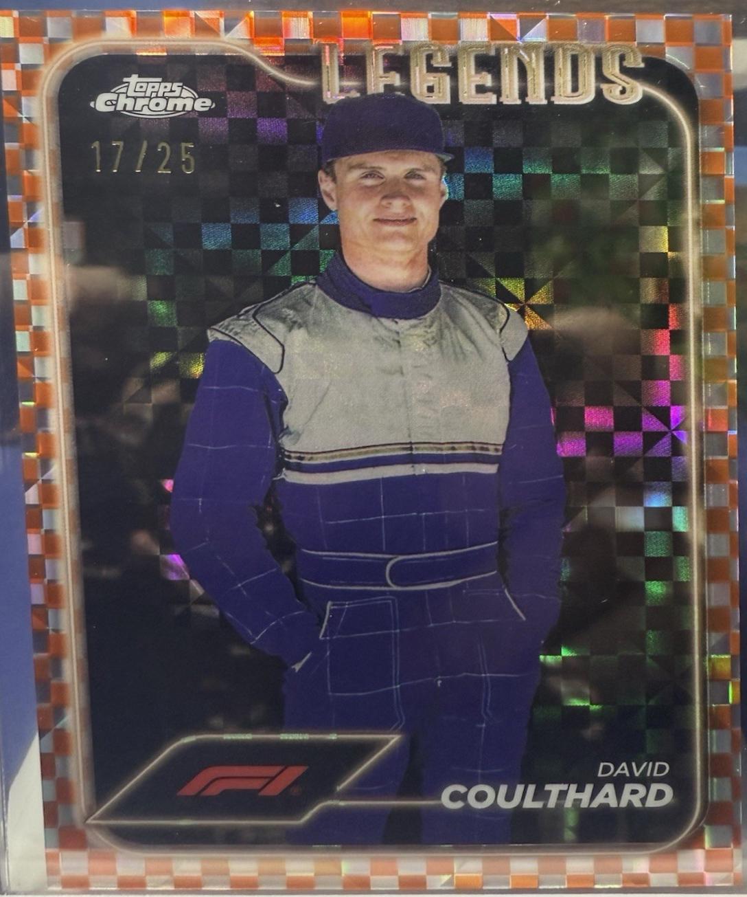 David Coulthard [Checker Flag Orange Refractor] #191
