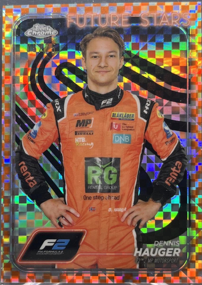 Dennis Hauger [Checker Flag Orange Refractor] #23