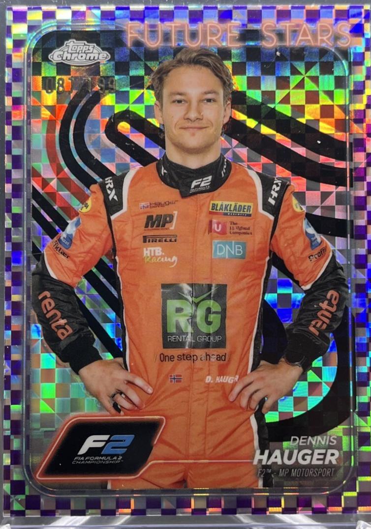 Dennis Hauger [Checker Flag Purple Refractor] #23