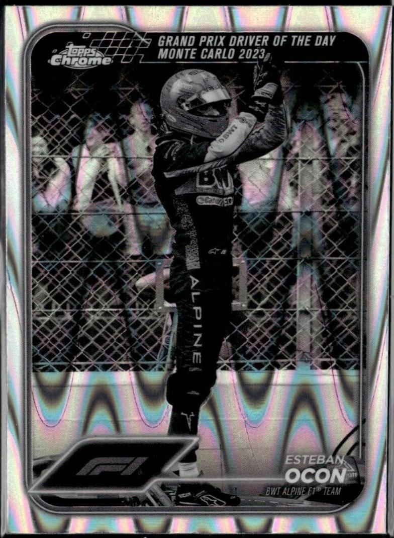 Esteban Ocon [Black White RayWave Refractor] #164
