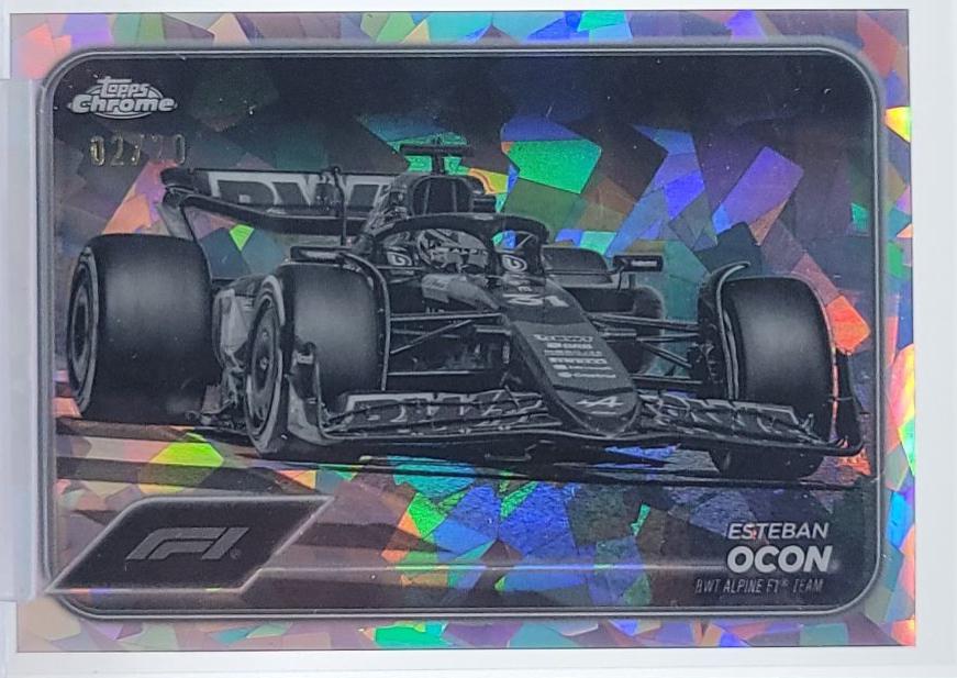 Esteban Ocon [Black White RayWave Refractor] #81
