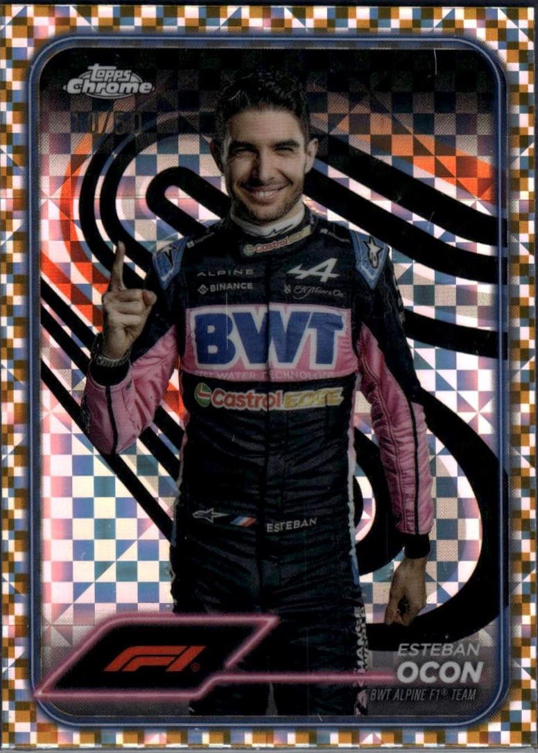 Esteban Ocon [Checker Flag Gold Refractor] #9