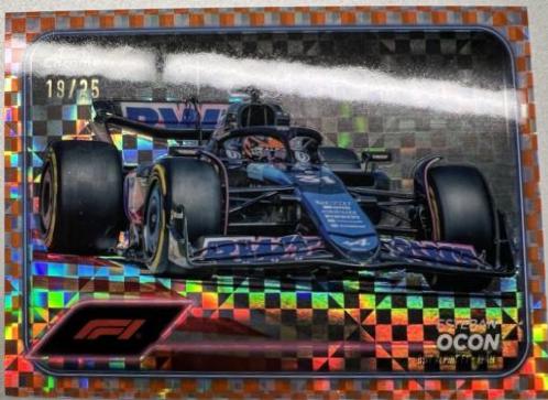 Esteban Ocon [Checker Flag Orange Refractor] #81