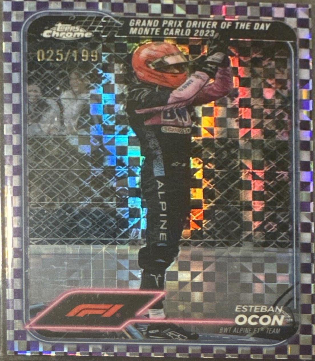 Esteban Ocon [Checker Flag Purple Refractor] #164