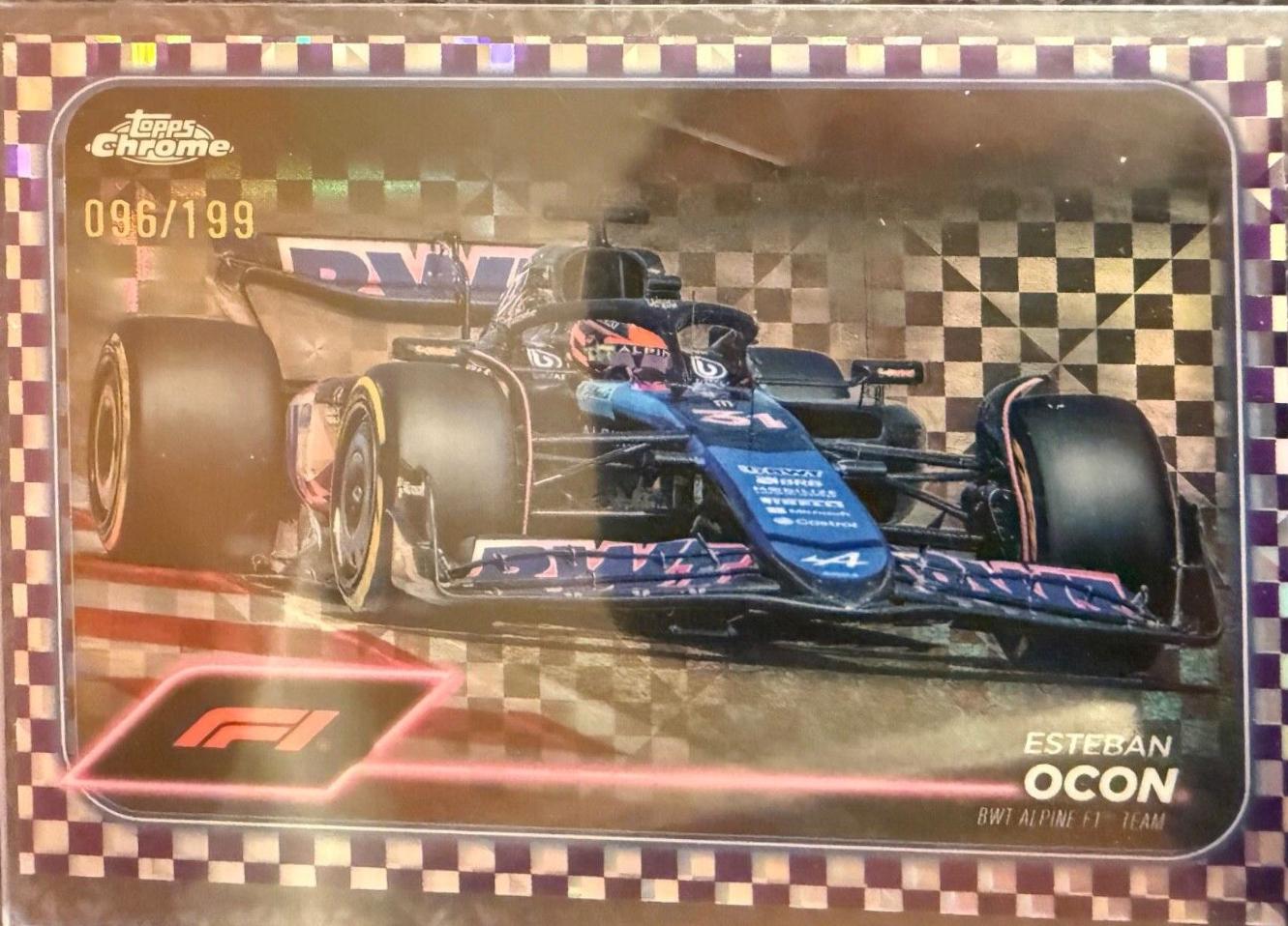 Esteban Ocon [Checker Flag Purple Refractor] #81