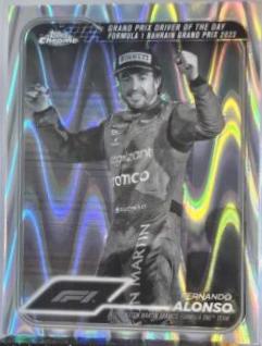 Fernando Alonso [Black White RayWave Refractor] #159
