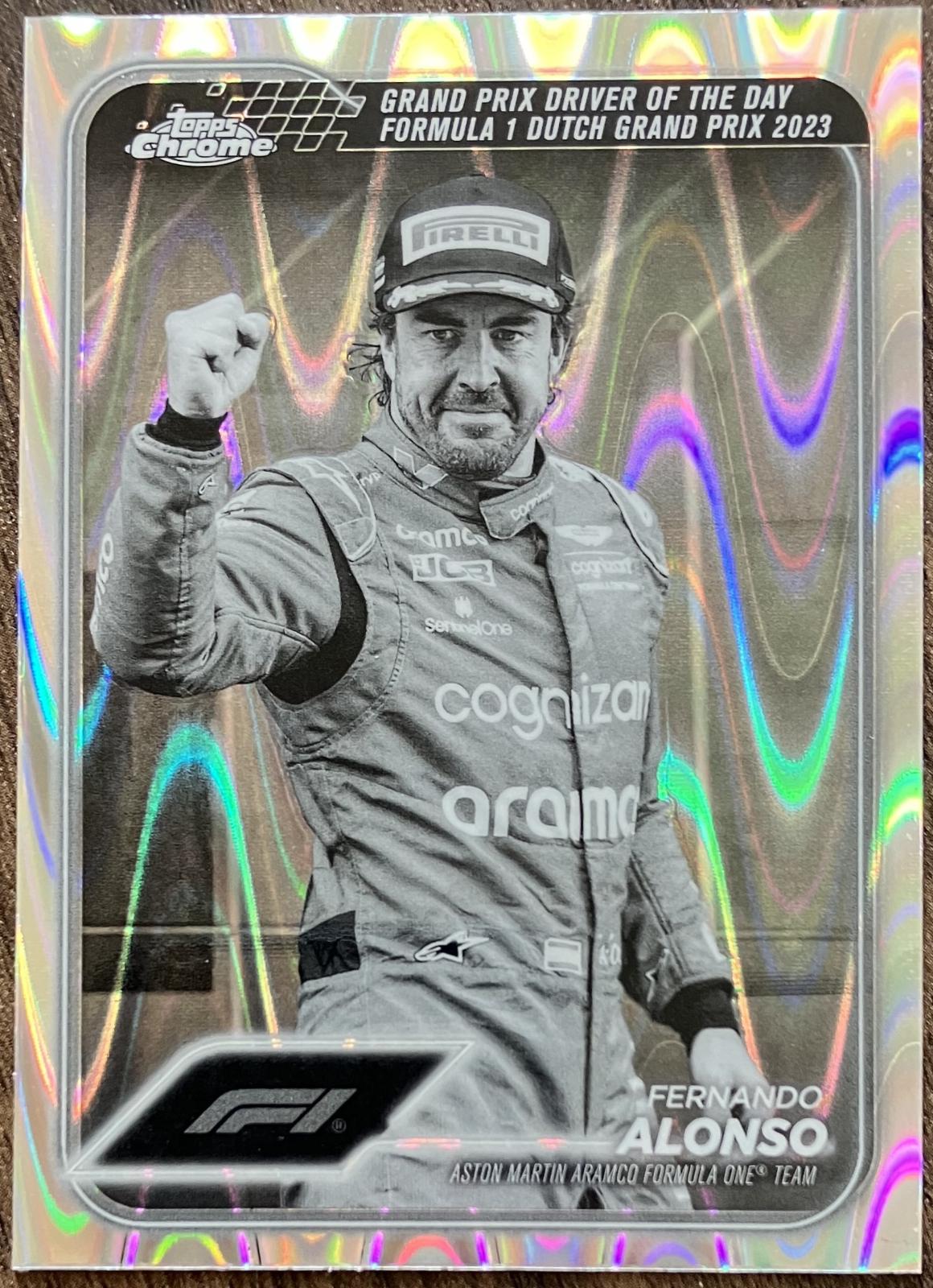 Fernando Alonso [Black White RayWave Refractor] #171