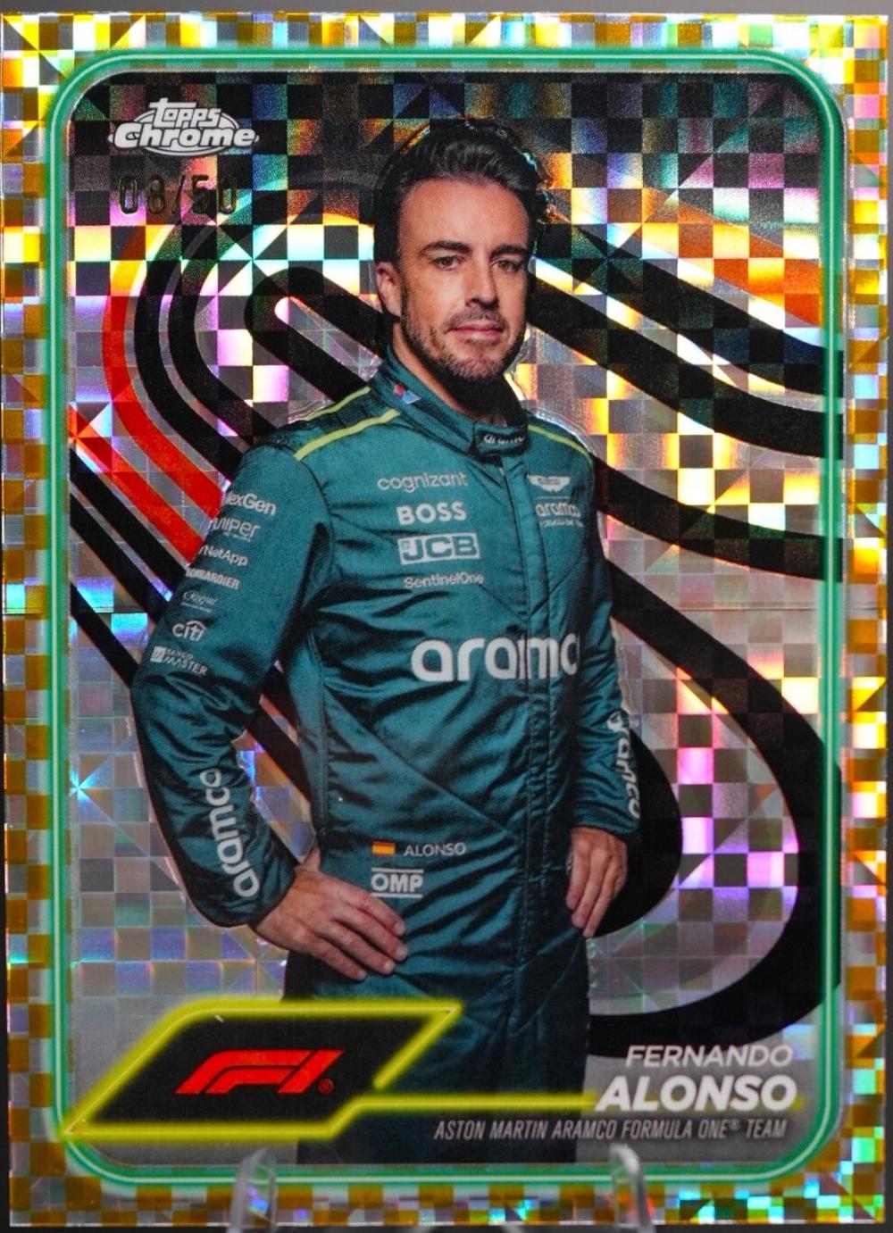 Fernando Alonso [Checker Flag Gold Refractor] #11