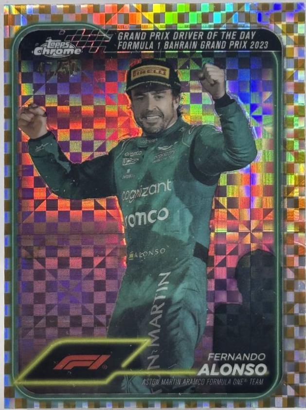 Fernando Alonso [Checker Flag Gold Refractor] #159