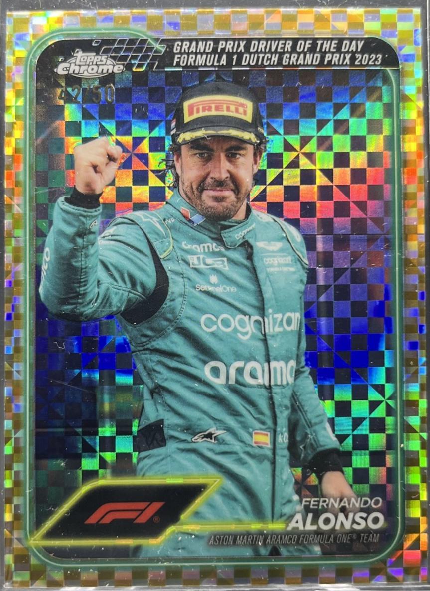 Fernando Alonso [Checker Flag Gold Refractor] #171