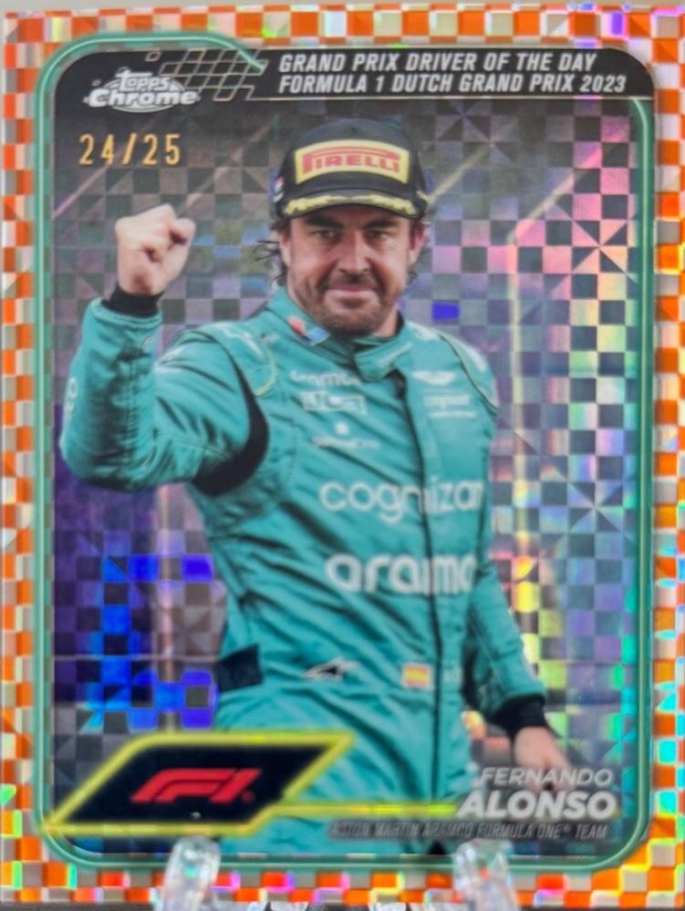 Fernando Alonso [Checker Flag Orange Refractor] #171