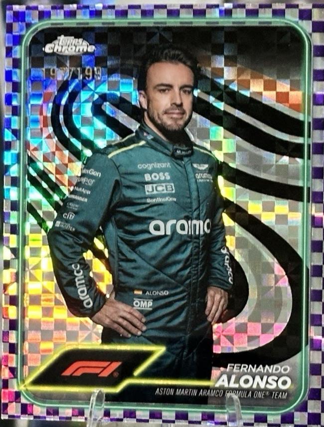 Fernando Alonso [Checker Flag Purple Refractor] #11