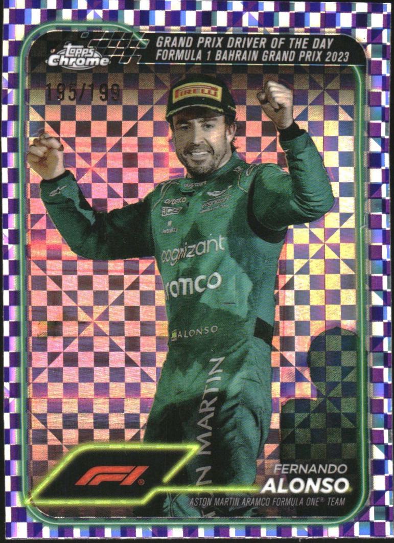 Fernando Alonso [Checker Flag Purple Refractor] #159