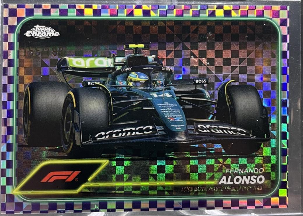 Fernando Alonso [Checker Flag Purple Refractor] #83