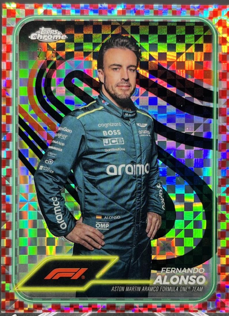 Fernando Alonso [Checker Flag Red Refractor] #11
