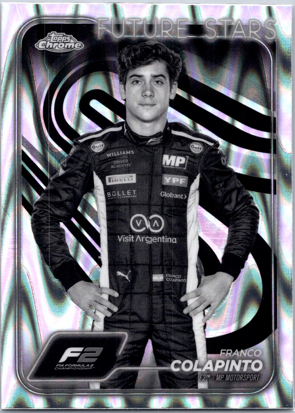 Franco Colapinto [Black White RayWave Refractor] #24