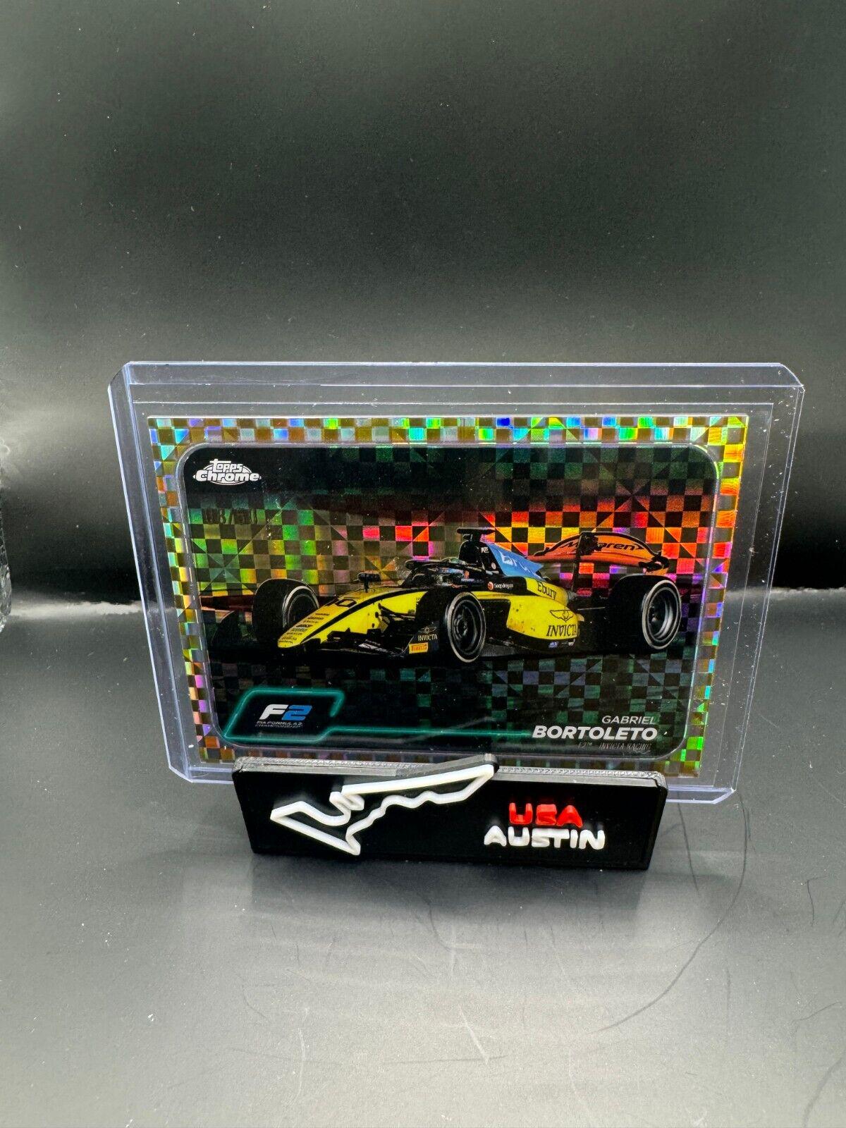 Gabriel Bortoleto [Checker Flag Gold Refractor] #100