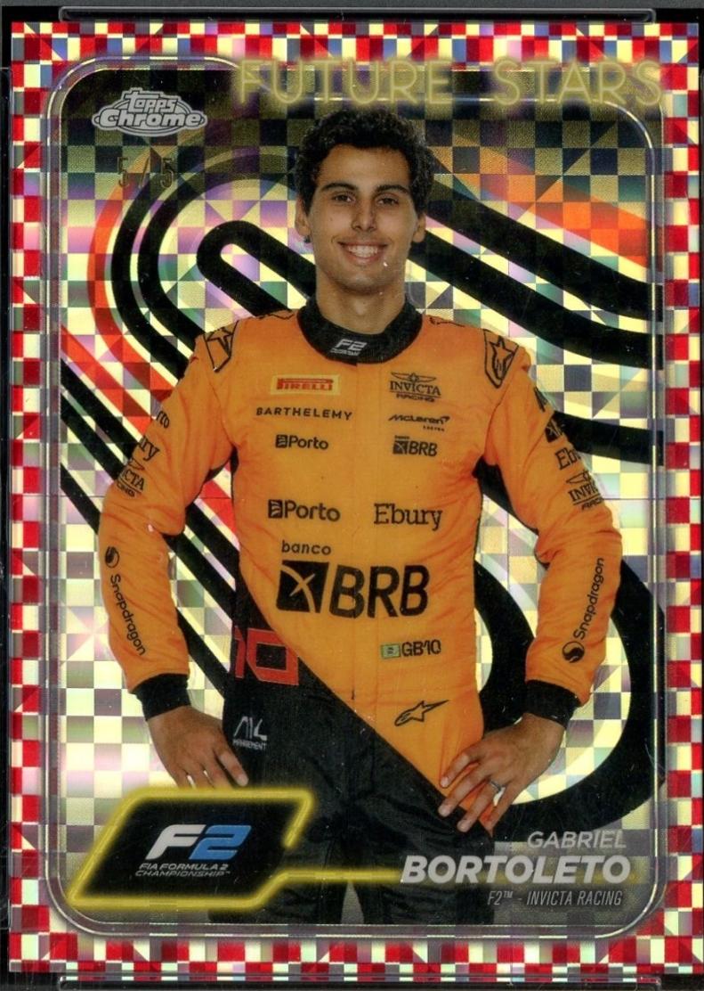 Gabriel Bortoleto [Checker Flag Red Refractor] #28