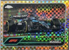 George Russell [Checker Flag Gold Refractor] #77