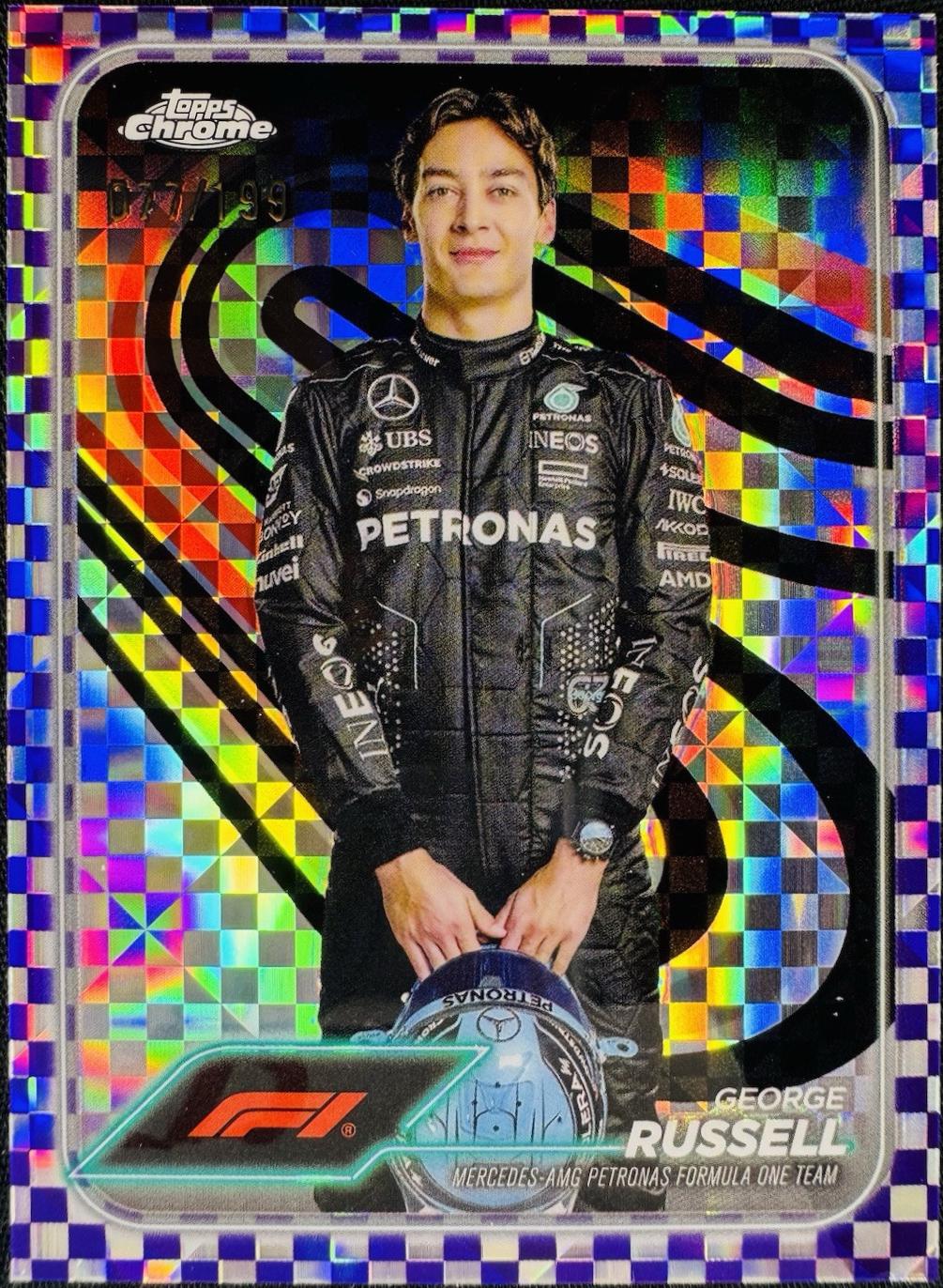 George Russell [Checker Flag Purple Refractor] #5