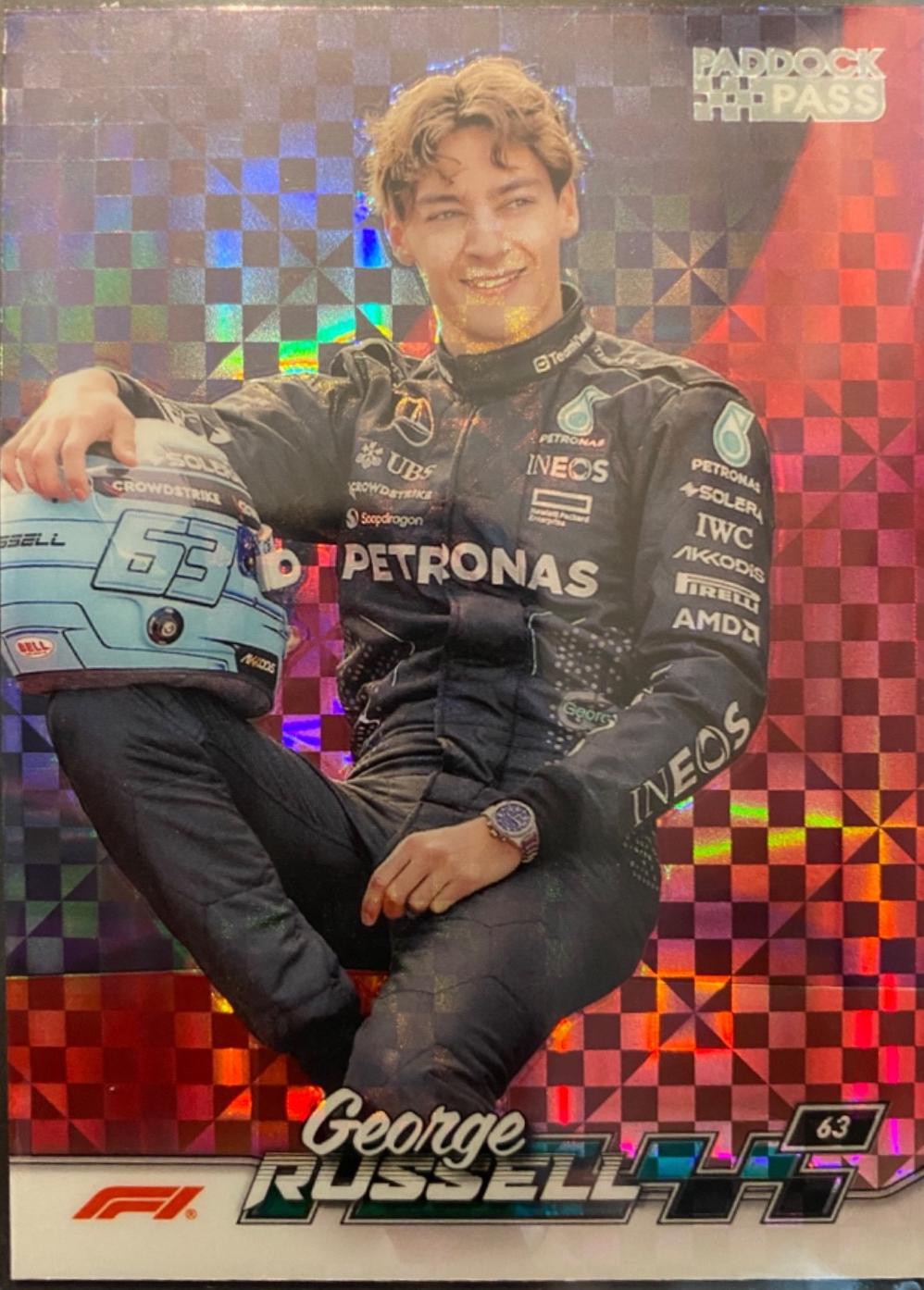 George Russell [Checker Flag Red Refractor] #5