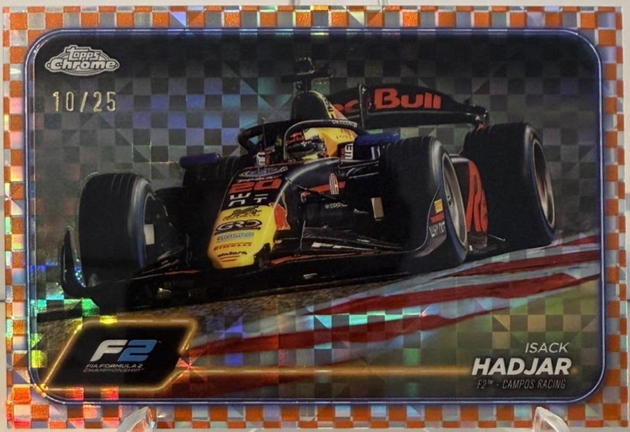 Isack Hadjar [Checker Flag Orange Refractor] #113
