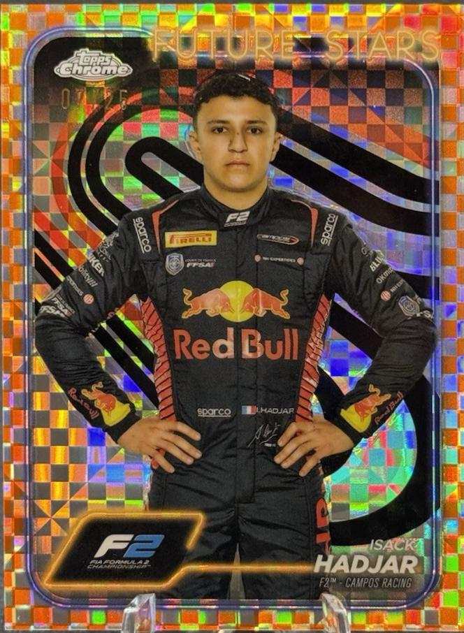 Isack Hadjar [Checker Flag Orange Refractor] #41