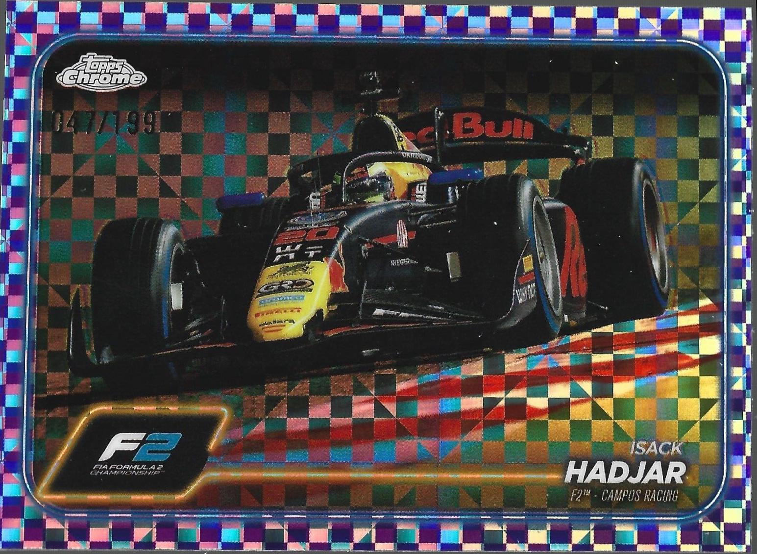 Isack Hadjar [Checker Flag Purple Refractor] #113
