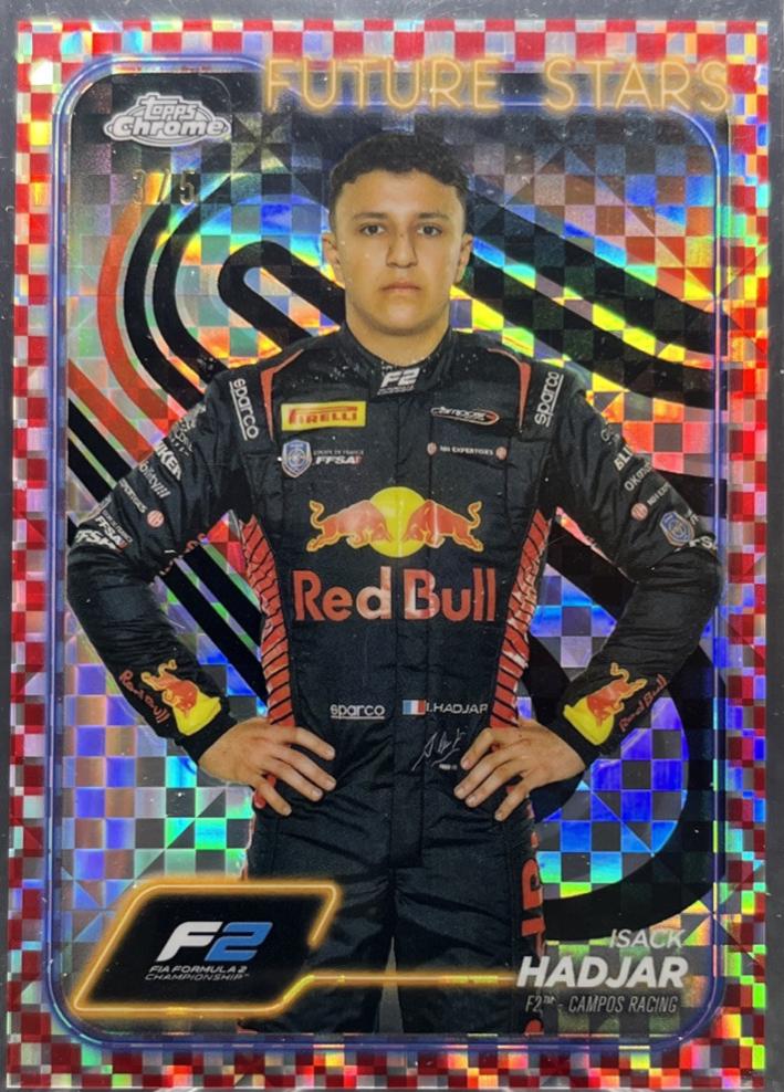 Isack Hadjar [Checker Flag Red Refractor] #41