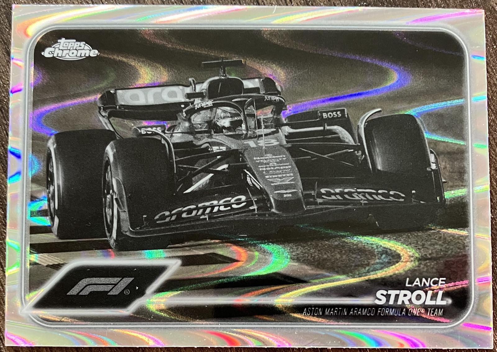 Lance Stroll [Black White RayWave Refractor] #84