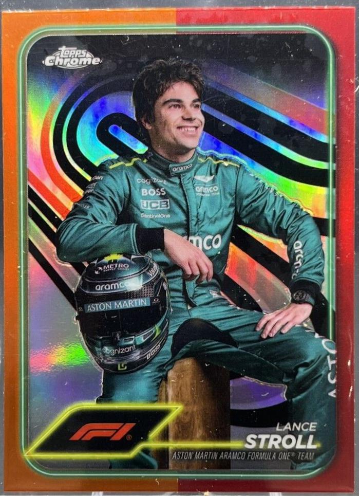 Lance Stroll [Orange Red Refractor] #12