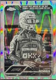 Lando Norris [Black White RayWave Refractor] #176