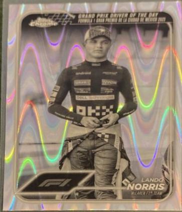 Lando Norris [Black White RayWave Refractor] #177