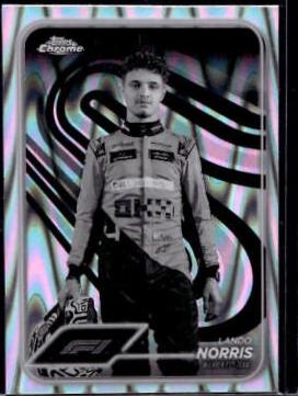 Lando Norris [Black White RayWave Refractor] #7
