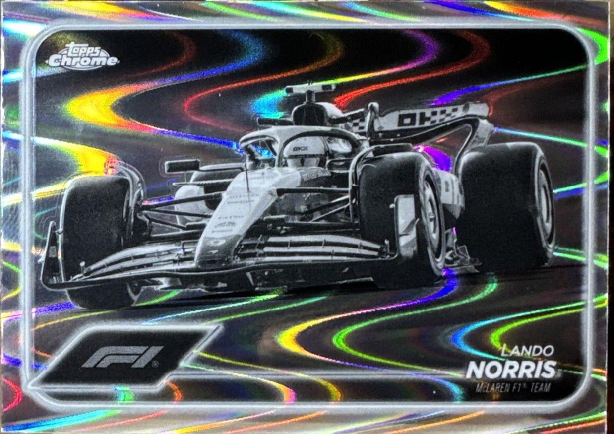 Lando Norris [Black White RayWave Refractor] #79