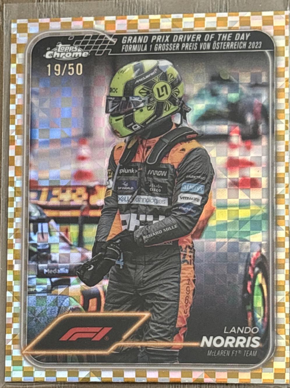 Lando Norris [Checker Flag Gold Refractor] #167