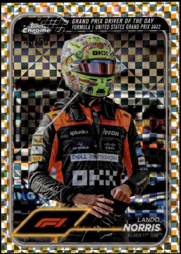 Lando Norris [Checker Flag Gold Refractor] #176