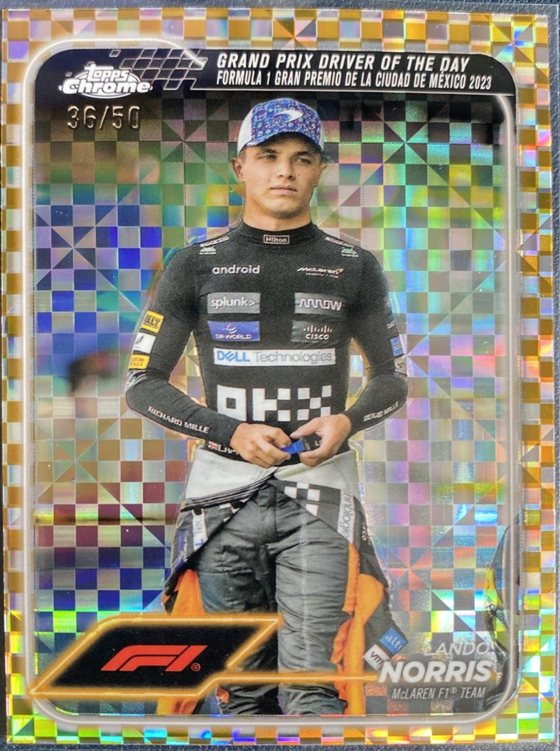 Lando Norris [Checker Flag Gold Refractor] #177