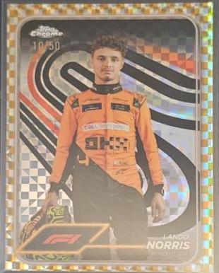 Lando Norris [Checker Flag Gold Refractor] #7