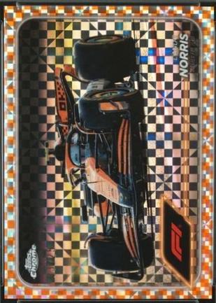 Lando Norris [Checker Flag Orange Refractor] #79